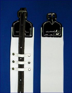 USA White All Elastic Girth Set 3