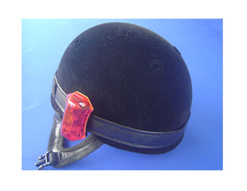 Helmet light, safety & elastic strapping