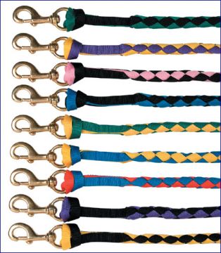 8' Premium Hand-Braided Poly Lead, Brass Clip
