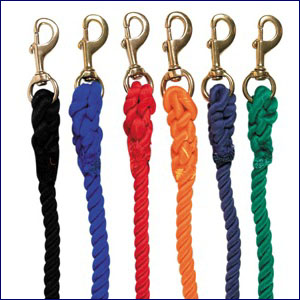 8' Poly Cotton Lead Rope, Brass Clip