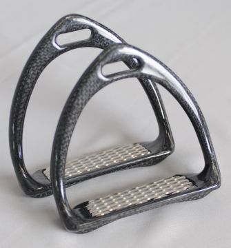 Carbon Fibre Platform Stirrup Irons, Grated Grip