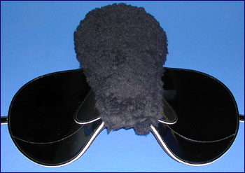 Synthetic, black fleece