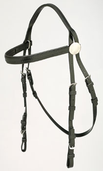 Zilco SILVER Rosette Race Bridle, Black