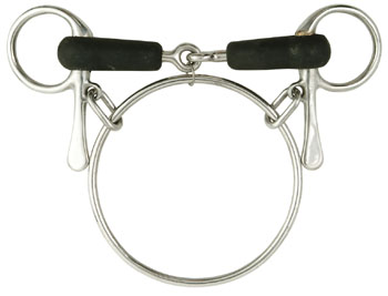 Dexter Ring Racing Bit, Half Spoon, Rubber Mouth