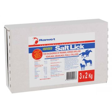 Ranvet Salt Licks Iodised 3 x 2KG